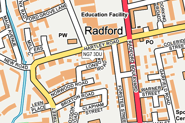 NG7 3DU map - OS OpenMap – Local (Ordnance Survey)