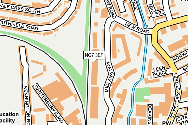 NG7 3EF map - OS OpenMap – Local (Ordnance Survey)