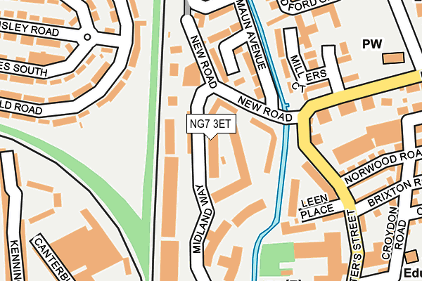 NG7 3ET map - OS OpenMap – Local (Ordnance Survey)
