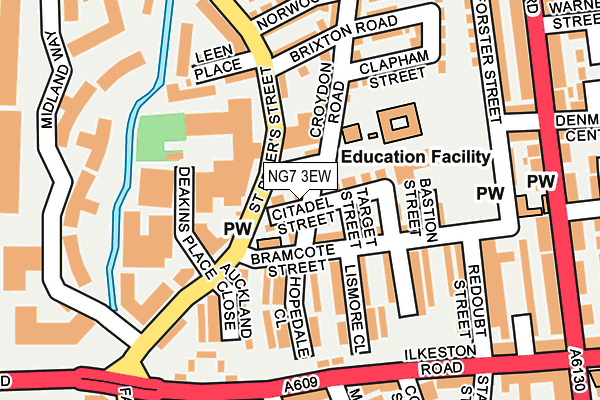 NG7 3EW map - OS OpenMap – Local (Ordnance Survey)