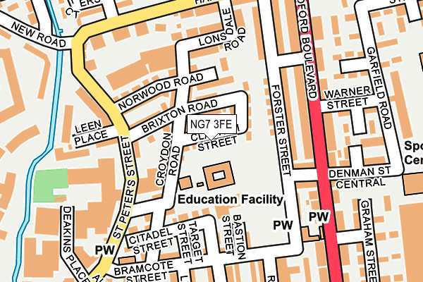 NG7 3FE map - OS OpenMap – Local (Ordnance Survey)