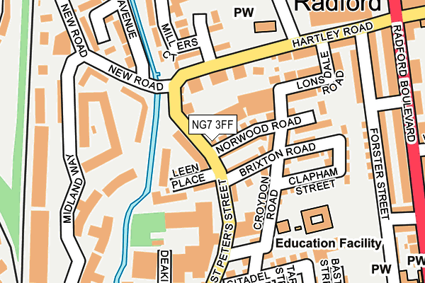 NG7 3FF map - OS OpenMap – Local (Ordnance Survey)