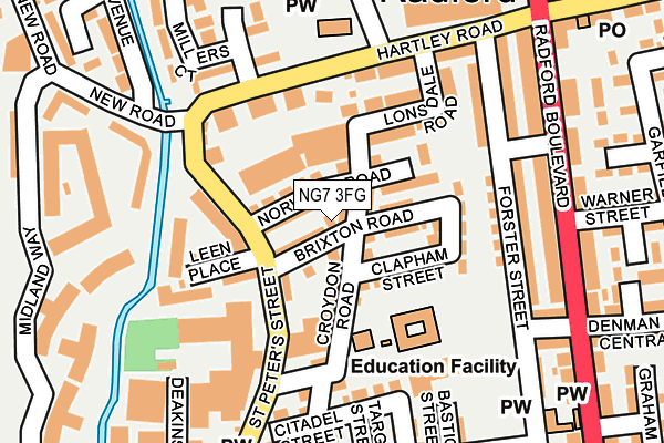 NG7 3FG map - OS OpenMap – Local (Ordnance Survey)