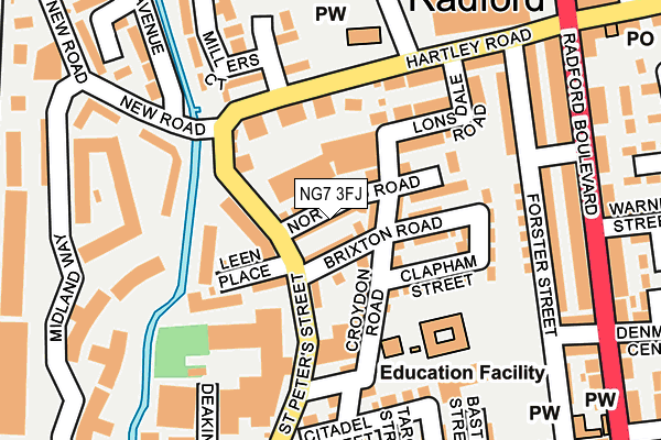 NG7 3FJ map - OS OpenMap – Local (Ordnance Survey)