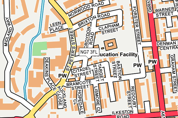 NG7 3FL map - OS OpenMap – Local (Ordnance Survey)