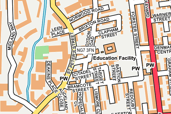 NG7 3FN map - OS OpenMap – Local (Ordnance Survey)