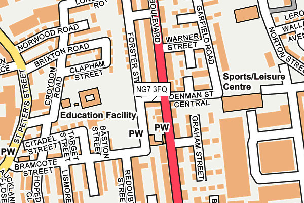 NG7 3FQ map - OS OpenMap – Local (Ordnance Survey)