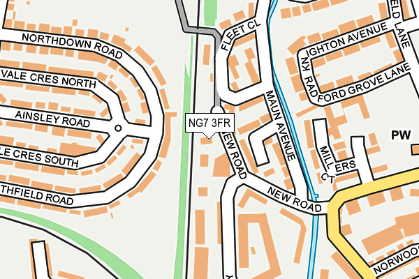 NG7 3FR map - OS OpenMap – Local (Ordnance Survey)