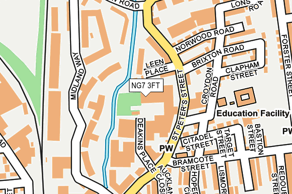 NG7 3FT map - OS OpenMap – Local (Ordnance Survey)