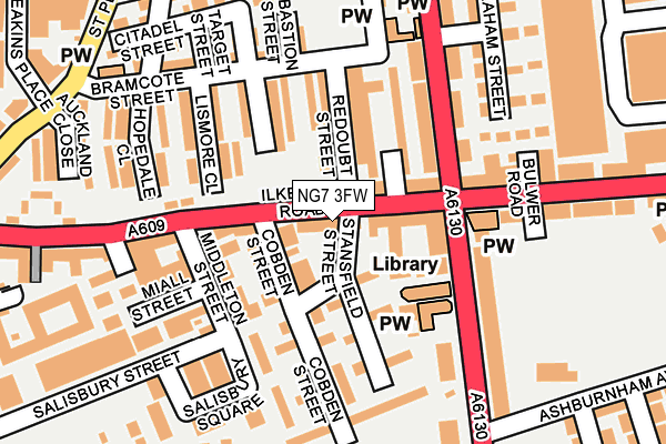 NG7 3FW map - OS OpenMap – Local (Ordnance Survey)