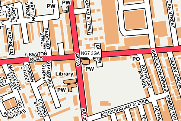 NG7 3GA map - OS OpenMap – Local (Ordnance Survey)
