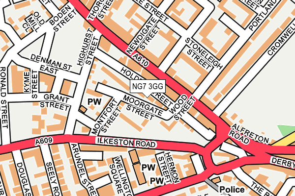 NG7 3GG map - OS OpenMap – Local (Ordnance Survey)