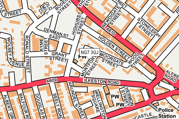 NG7 3GJ map - OS OpenMap – Local (Ordnance Survey)