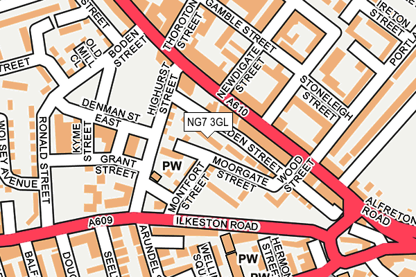 NG7 3GL map - OS OpenMap – Local (Ordnance Survey)