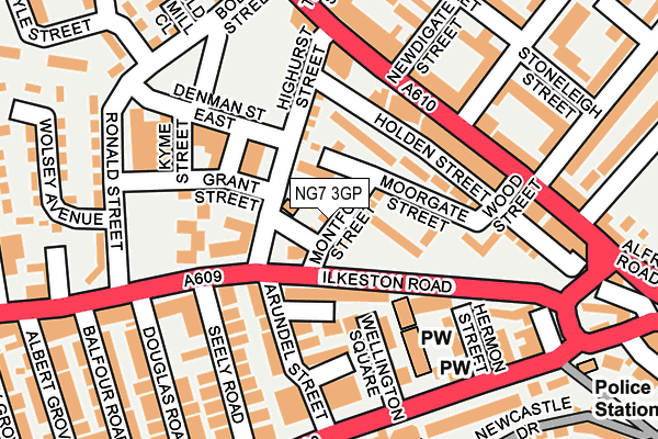 NG7 3GP map - OS OpenMap – Local (Ordnance Survey)