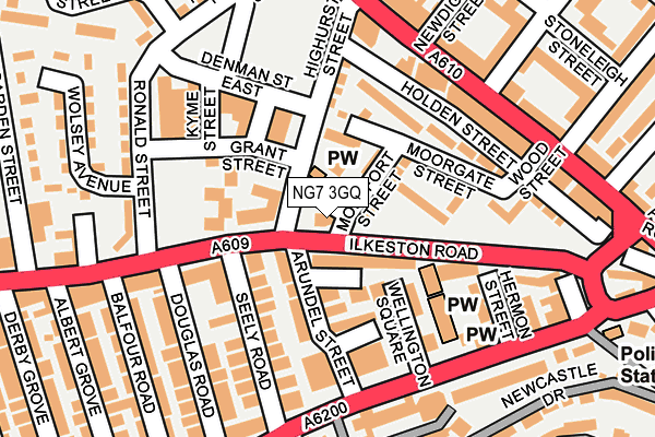 NG7 3GQ map - OS OpenMap – Local (Ordnance Survey)