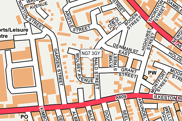 NG7 3GY map - OS OpenMap – Local (Ordnance Survey)