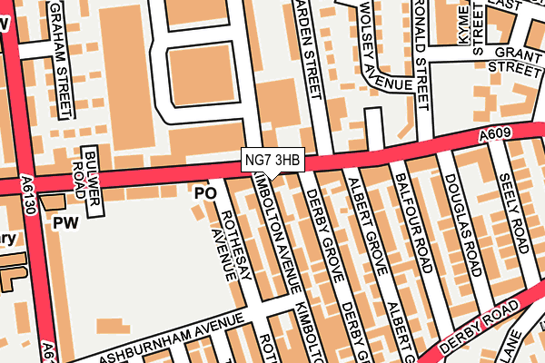 NG7 3HB map - OS OpenMap – Local (Ordnance Survey)