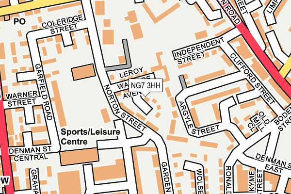 NG7 3HH map - OS OpenMap – Local (Ordnance Survey)