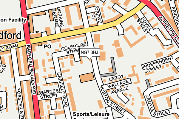 NG7 3HJ map - OS OpenMap – Local (Ordnance Survey)