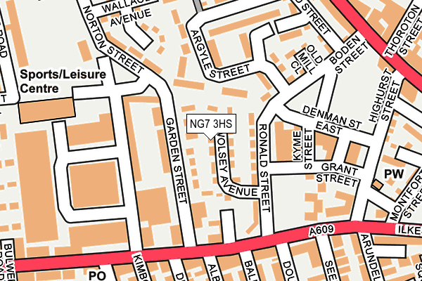 NG7 3HS map - OS OpenMap – Local (Ordnance Survey)