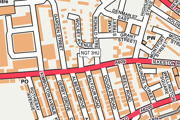 NG7 3HU map - OS OpenMap – Local (Ordnance Survey)