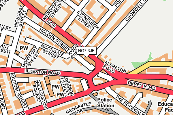 NG7 3JE map - OS OpenMap – Local (Ordnance Survey)