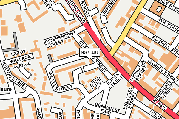 NG7 3JU map - OS OpenMap – Local (Ordnance Survey)