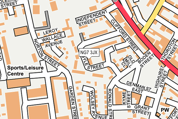 NG7 3JX map - OS OpenMap – Local (Ordnance Survey)