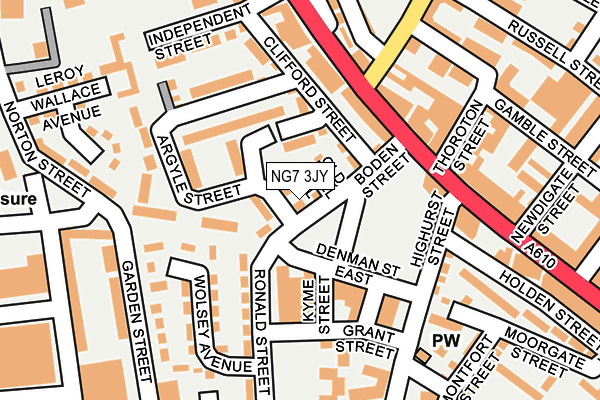 NG7 3JY map - OS OpenMap – Local (Ordnance Survey)