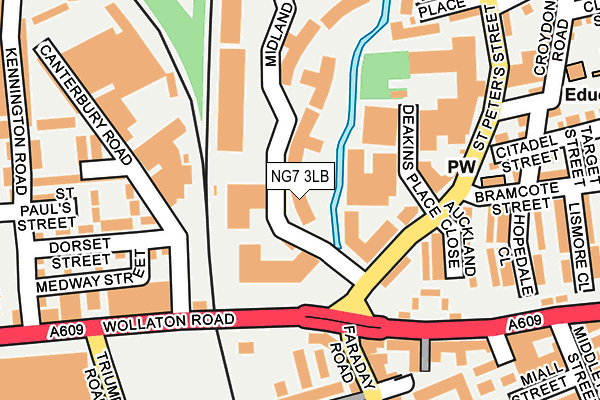 NG7 3LB map - OS OpenMap – Local (Ordnance Survey)