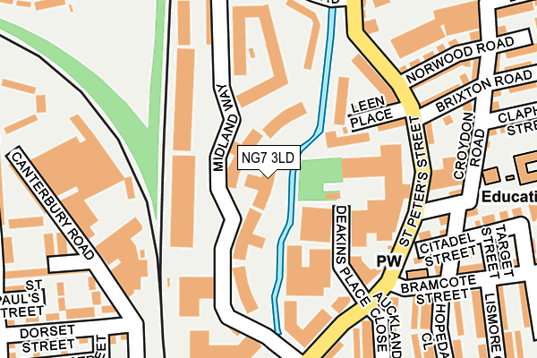 NG7 3LD map - OS OpenMap – Local (Ordnance Survey)