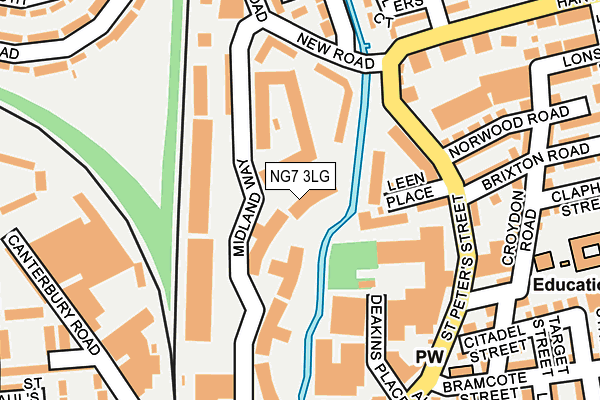 NG7 3LG map - OS OpenMap – Local (Ordnance Survey)