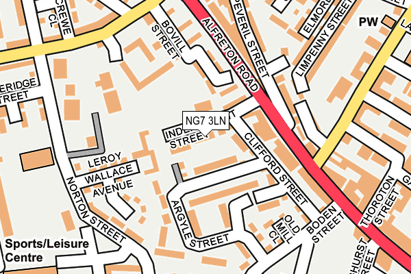 NG7 3LN map - OS OpenMap – Local (Ordnance Survey)