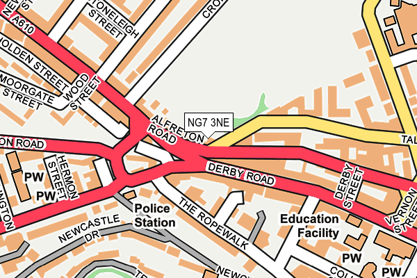 NG7 3NE map - OS OpenMap – Local (Ordnance Survey)