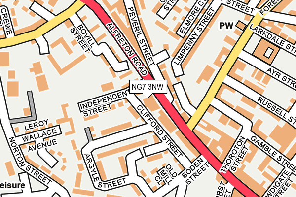 NG7 3NW map - OS OpenMap – Local (Ordnance Survey)