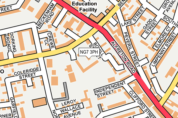 NG7 3PH map - OS OpenMap – Local (Ordnance Survey)