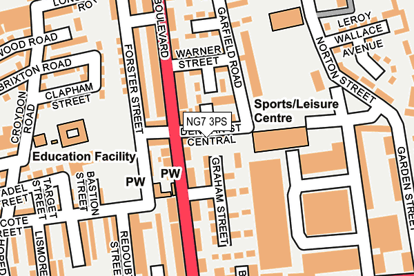 NG7 3PS map - OS OpenMap – Local (Ordnance Survey)