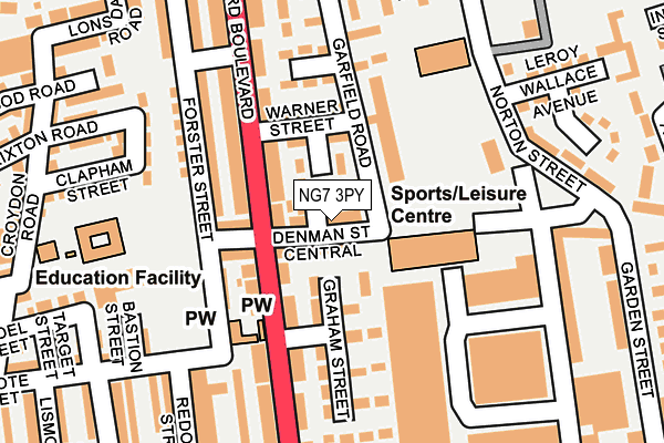 NG7 3PY map - OS OpenMap – Local (Ordnance Survey)