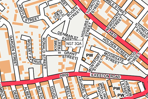 NG7 3QA map - OS OpenMap – Local (Ordnance Survey)