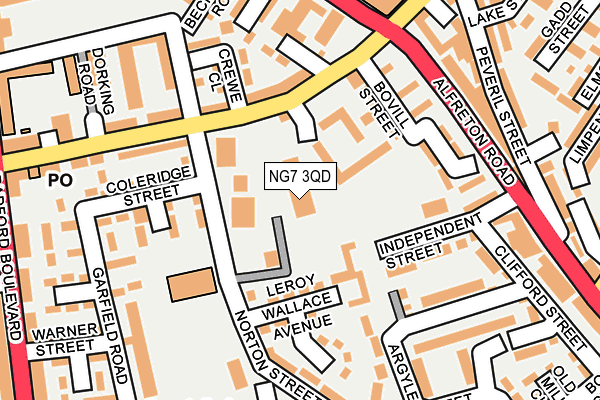 NG7 3QD map - OS OpenMap – Local (Ordnance Survey)