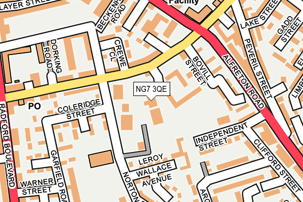 NG7 3QE map - OS OpenMap – Local (Ordnance Survey)