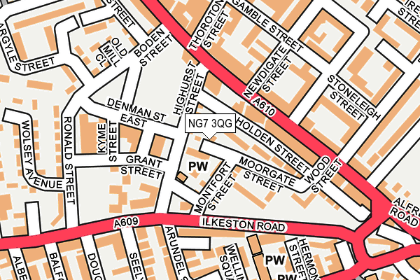 NG7 3QG map - OS OpenMap – Local (Ordnance Survey)