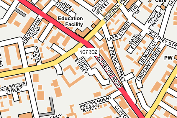 NG7 3QZ map - OS OpenMap – Local (Ordnance Survey)