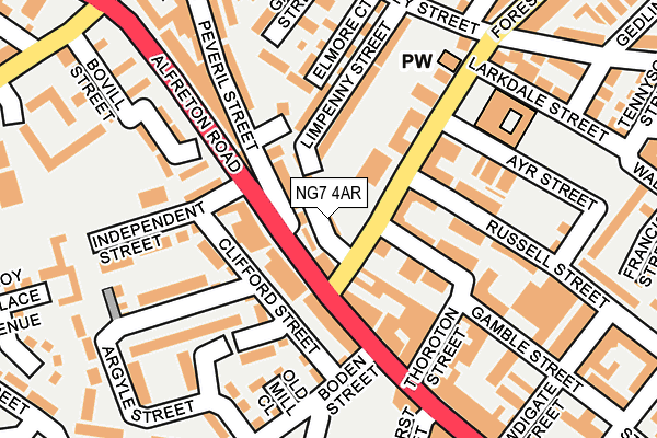 NG7 4AR map - OS OpenMap – Local (Ordnance Survey)