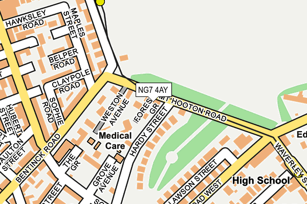 NG7 4AY map - OS OpenMap – Local (Ordnance Survey)