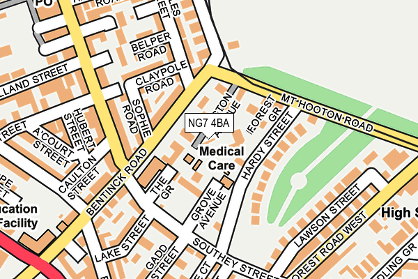 NG7 4BA map - OS OpenMap – Local (Ordnance Survey)