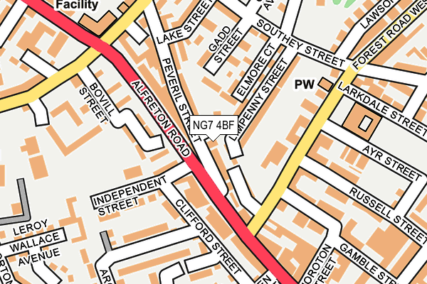 NG7 4BF map - OS OpenMap – Local (Ordnance Survey)
