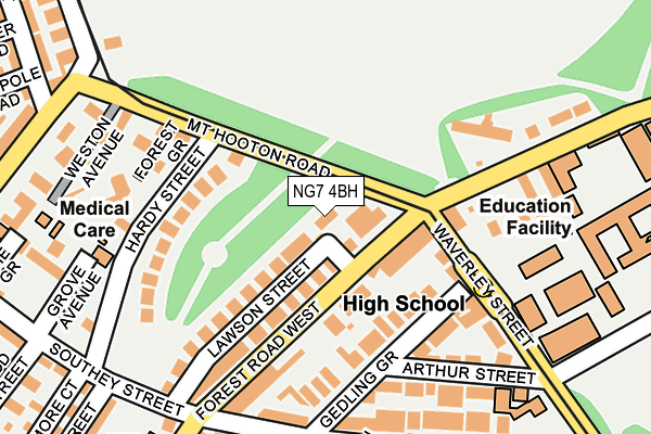 NG7 4BH map - OS OpenMap – Local (Ordnance Survey)