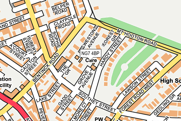 NG7 4BP map - OS OpenMap – Local (Ordnance Survey)